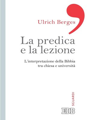 cover image of La Predica e la lezione
